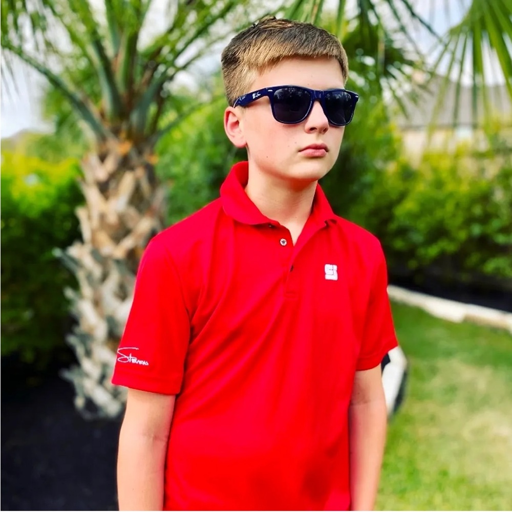 CS Youth Mini Mesh Polo - Red